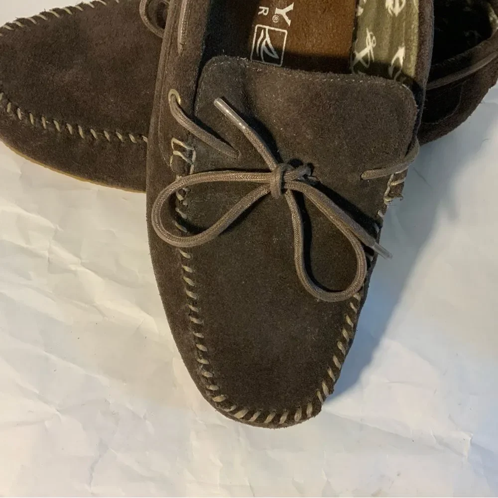Sperry Top-Sider STS 10327 Men's R and R Moc Suede Boat Shoe brown size 9